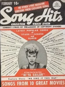 LUCILLE BALL - SONG HITS - FEBRUARY 1944 - Picture 1 of 1