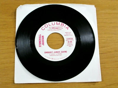  PROMO COUNTRY 45 RPM - STONEWALL JACKSON - COLUMBIA 44726 - "SOMEBODY'S..." Foto 1 de 2