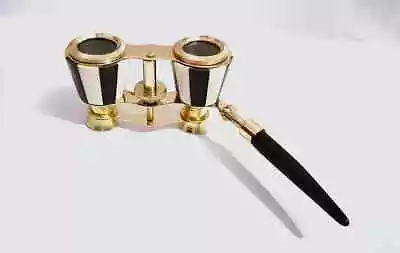 Antique Brass Opera Glasses Binocular  Mother of Pearl & Fittings France - Image 1 of 4