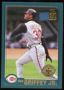 GOLD STAMP HOME TEAM ADVANTAGE 2001 Topps #593 Ken Griffey Jr. 50 Years HOF HTA