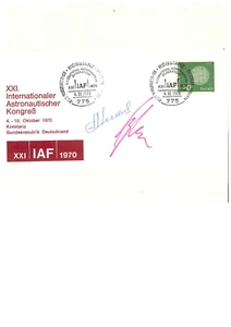 Briefumschlag, IAF, Waleri Fjodorowitsch Bykowski, signiert, Weltraumfahrt - Bild 1 von 1