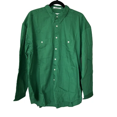 Camisa Perry Ellis Portfolio Para Hombre Verde Con Botones Manga Larga Talla 17 34/35 Foto 1 de 4