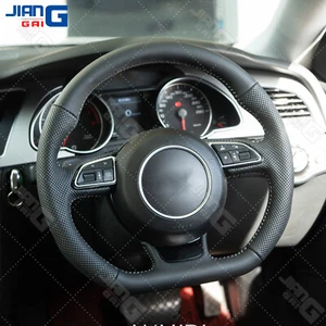 Full Leather Steering Wheel Fits Audi S3 S4 S5 RS3 RS4 RS5 A3 A4 A5 2012-2016 - Picture 1 of 10