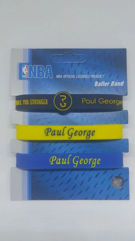 5 pcs NBA Silicon Paul George Basketball adjustable Wristband Strap Cover
