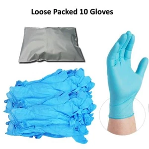 100 DISPOSABLE NITRILE GLOVES POWDER LATEX FREE BLUE Medical S/M/L/XL 1000 2000 - Picture 1 of 5