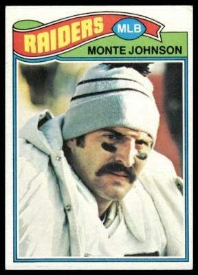 1977 Topps #77 Monte Johnson RC Oakland Raiders - Image 1 of 2