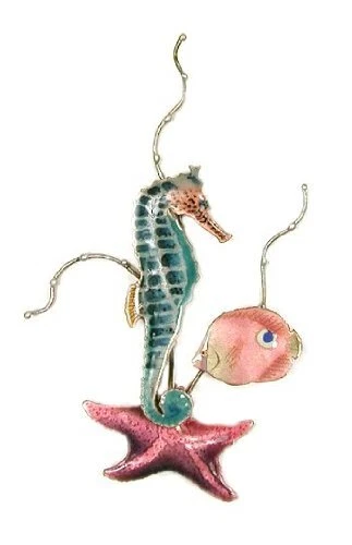 Bovano - Wall Sculpture - Seahorse w/ Star Fish - Image 1 of 1