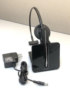 Plantronics WH500 Wireless Telephone Headset w/ C054 DECT Wireless Base/Charger - Picture 1 of 17