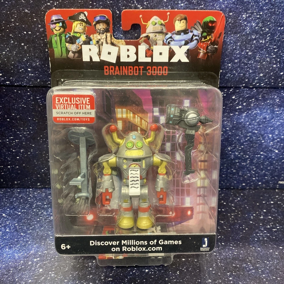 ROBLOX Brainbot 3000 3in Figure With Virtual Game Code