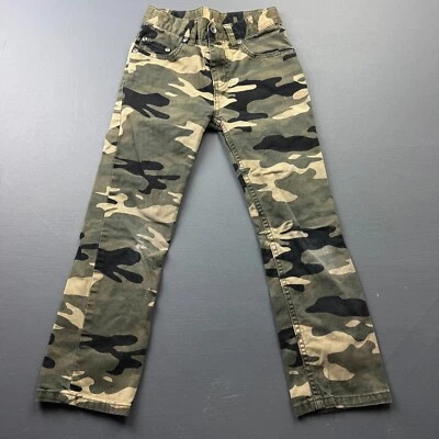 Pantalones Camuflados Glory Desteñidos Niños 6 Cintura Ajustable Elastizados Exterior Verde Militar Foto 1 de 4
