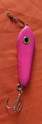 CUCHARA DE FUNDICIÓN/SEÑUELO DE BACALAO 6 oz/185 g PINDILLA DE CUCHARA ROSA BRILLANTE 5/0 agudos Foto 1 de 3