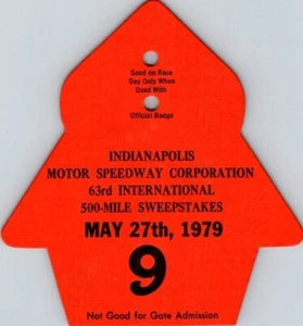 Indy 500 Indycar Auto Racing ABC TV Prensa Pass Credencial Talón Rick Mears - Imagen 1 de 2