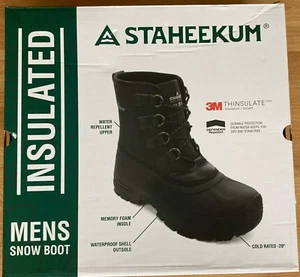 STAHEEKUM MENS SNOW BOOT Black Size 13,   3M Thinsulate,  New in Box - Picture 1 of 8