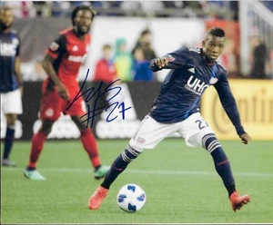 Luis Caicedo firmato New England Revolution 8x10 foto autografo MLS calcio COA - Foto 1 di 1