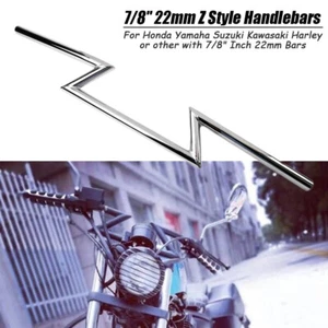 7/8" 22mm Metal Motorcycle Z-Handlebar Drag Bar For Honda Harley Yamaha Suzuki - Imagen 1 de 6