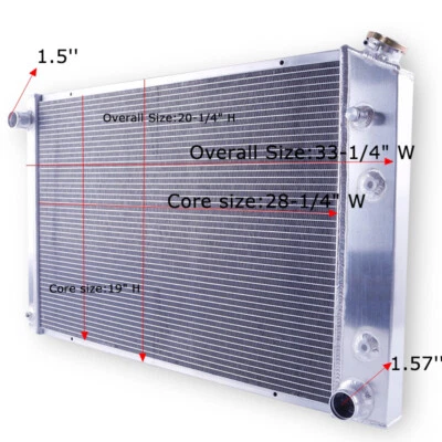 4 ROW  Aluminum RADIATOR FOR 1973-1986 CHEVY TRUCK C10 C20 C30 K20 5.7L 7.4L V8 Foto 1 de 4