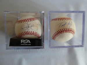 DENNIS ECKERSLEY Signed 11/19/92  PSA & TROT NIXON # 7 Signed Baseball & # 98 RC - Picture 1 of 23
