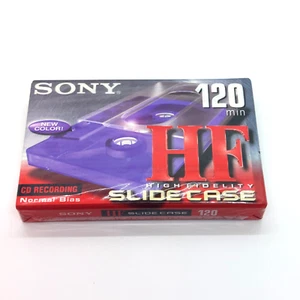 Sony custodia diapositiva alta fedeltà viola nastro vuoto 120 min IECI NUOVO sigillato - Foto 1 di 2