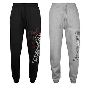 Lonsdale DARTFORD Jogging Gym Sweatpants Training Pants Trousers Black or Grey - Picture 1 of 23