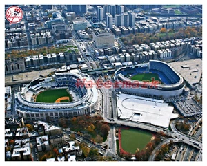 MLB New & Old Yankee Stadium Aerial View Color 8 X 10 Photo Picture - Picture 1 of 1