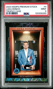 2023 Panini Hoops Premium Stock #4 LUKA DONCIC 'Trophy Case' PSA 9 Mint - Bild 1 von 2