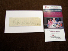PAT COLLINS 1927-28 WSC NEW YORK YANKEES MURDERERS ROW SIGNED AUTO INDEX CUT JSA