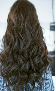 Pinzas de cabeza completa rizadas de 20" de largo extensión de cabello 6 clips cabello sintético / ondulado / TF - Imagen 1 de 4