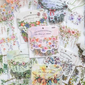 30pcs/pack Vintage Flowers Plants Stickers Journal Diary Scrapbooking Waterproof - Picture 1 of 14