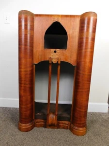 1938 Zenith 9-S-262 Robot Dial Antique Art Deco Tube Radio Console Cabinet ONLY! - Picture 1 of 13