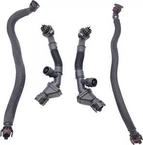 4PCS Left and Right Crankcase Vent Pipe for BMW 550i 650i 750i 750Li Alpina B7 - Picture 1 of 4