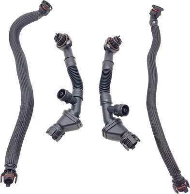 Tubo de ventilación del cárter izquierdo y derecho 4 piezas para BMW 550i 650i 750i 750Li Alpina B7 Foto 1 de 4