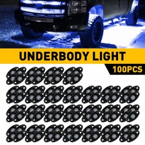 100pcs Blue LED Light Rock Underglow Neon Offroad Fit Boat Lights Motorcyvle SUV - Bild 1 von 11