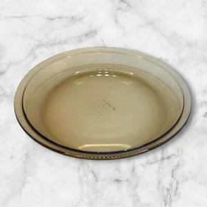 Corning Pie Pan #209 Pyrex Visions Ware Amber Cookware 9 in - Picture 1 of 5
