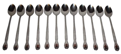 12 cucharas de té heladas Winco Elegance de acero inoxidable de 8" Foto 1 de 4