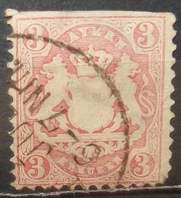 N°404K STAMP DEUTSCHES REICH BAYERN CANCELED Aus - Image 1 of 1