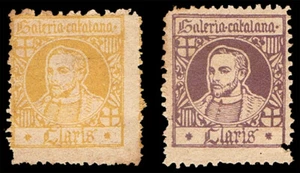 España. Nacionalistas. 1899. Galeria Catalana. Claris. 2 valores. (+ Grandes) - Picture 1 of 1