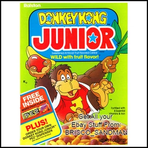 Fridge Fun Refrigerator Magnet DONKEY KONG JUNIOR BREAKFAST CEREAL 80s Retro - Picture 1 of 5