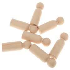 30pcs Natural Wooden Peg Dolls People Peg Solls Cake Topper Christmas Toys