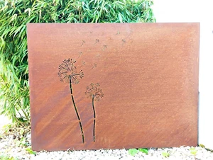 Edelrost Garten Sichtschutzwand Gartenzubehör Sichtschutz L100H75cm 032097-3 - Bild 1 von 9