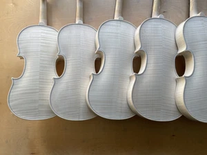 1pcs Unfinished Violin 4/4 Flame Maple back Spruce top Handmade DIY preferred - Picture 1 of 5