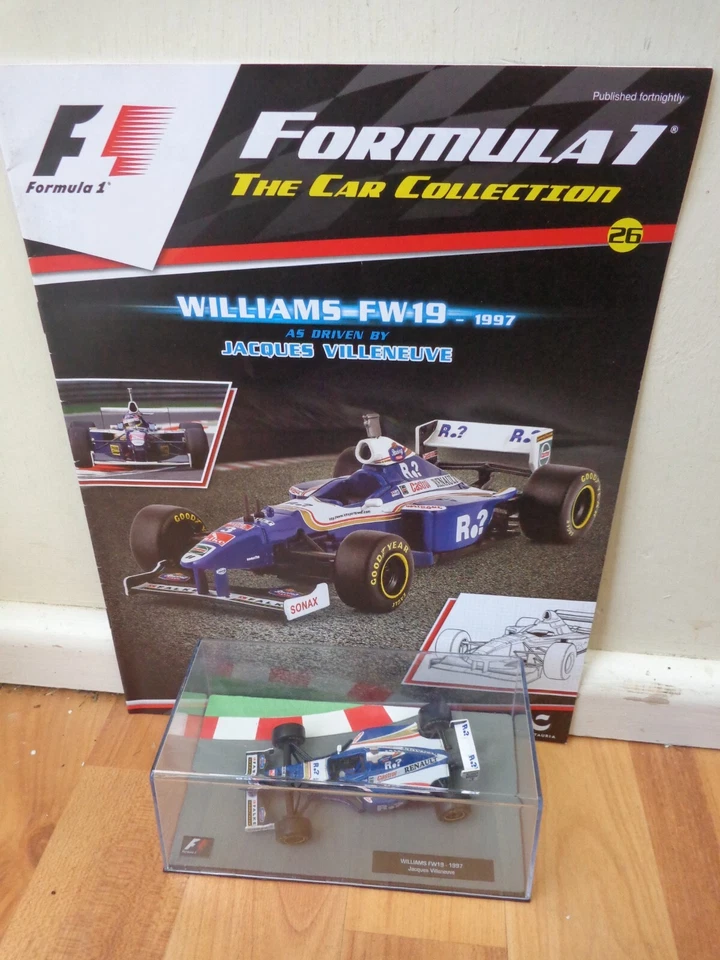 1/43 F1 FORMULA 1 CAR COLLECTION - 1997 WILLIAMS FW19 JACQUES VILLENEUVE CAR #26 - Image 1 of 2