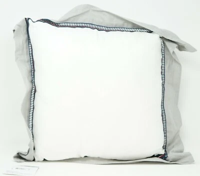 Tommy Hilfiger Josephine Paisley Cambray Brida 16" Almohada Decorativa Blanco Gris Foto 1 de 4