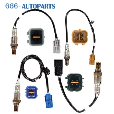 Sensor de oxígeno O2 ascendente y descendente 4 piezas para Kia Cadenza 2014-2016 2017 Hyundai Azera Foto 1 de 4