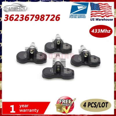 Nuevo 36106790054 Juego de 4 piezas para BMW Mini EE. UU. SENSOR TPMS PRESIÓN DE NEUMÁTICOS 433 MHz  Foto 1 de 4