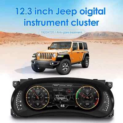 Digital LCD Speedometer Dashboard For Jeep Wrangler JK 2011 2012 2013 2014-2018 - Image 1 of 4