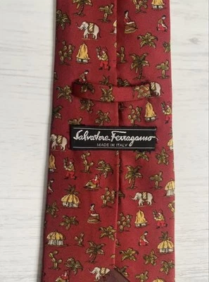 Corbata Salvatore Ferragamo Hombre Roja Excelente Usada Sin Caja Foto 1 de 4