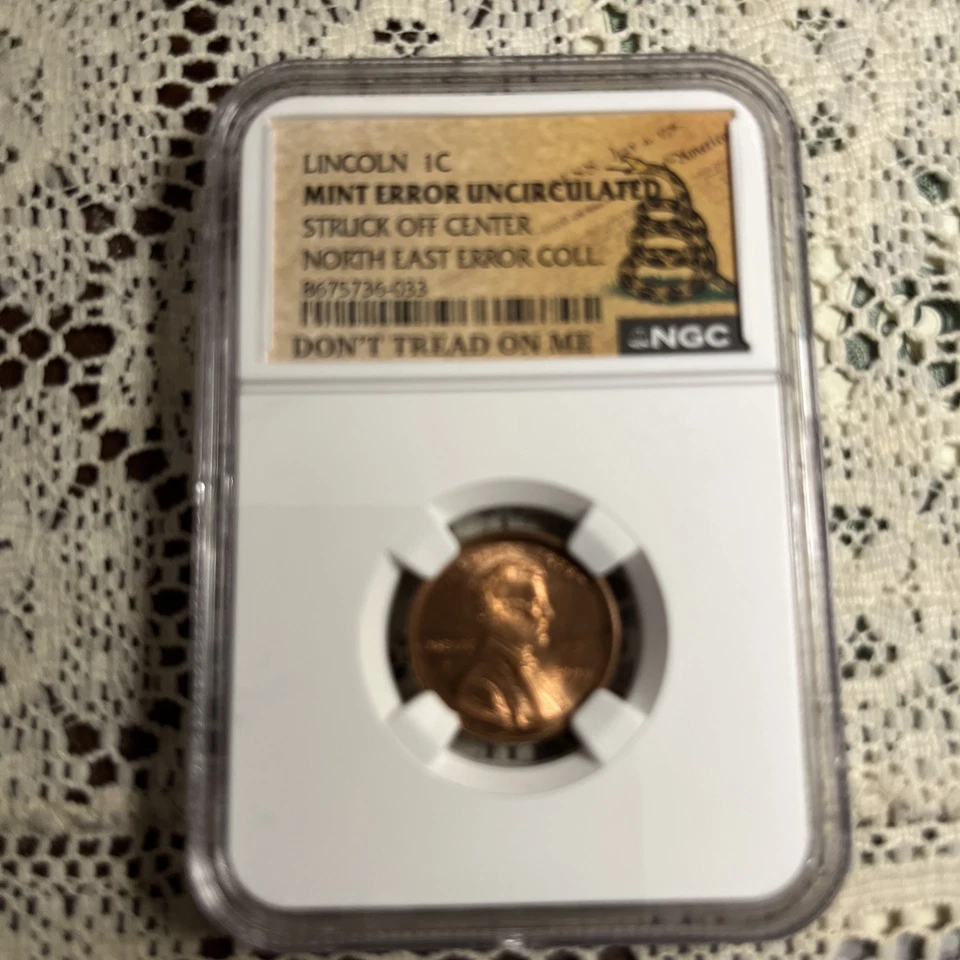 Lincoln 1998 1C Mint Error Uncirculated Broadstruck NGC Verified - Image 1 of 4
