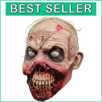 Realistic One Size Brown Zombie Mask - Handmade for Ultimate Halloween Terror - Image 1 of 4