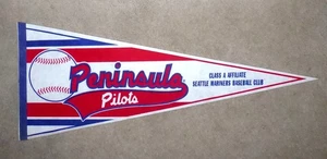 Peninsula Pilots Wimpel ~ Vintage ~ 90er Jahre ~ Minor League Baseball Team - Bild 1 von 2