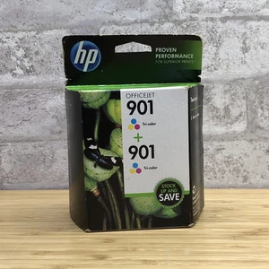Neu! Original HP 901 Tri-Color Tintenpatrone Doppelpack Ablaufdatum 12/2014 - Bild 1 von 3